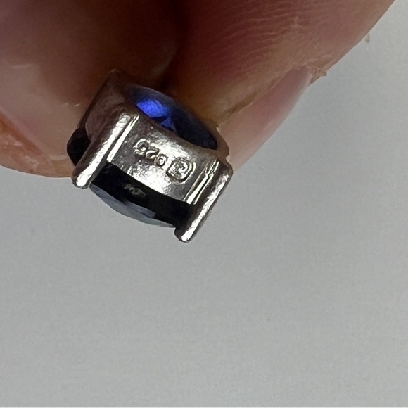 Swarovski blue crustal charm/pendant Sterling Silver - Picture 5 of 8